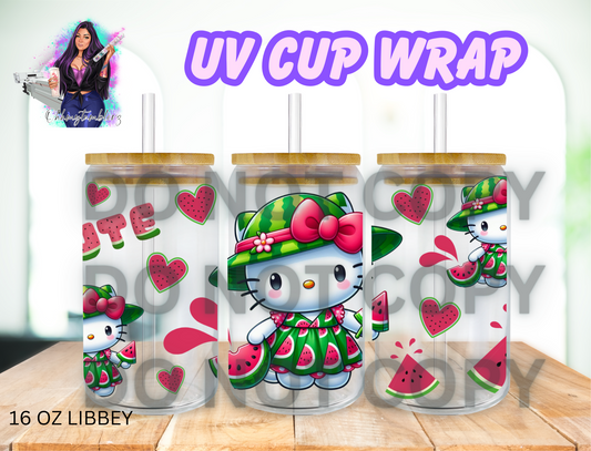 Watermelon Kitty UV DTF