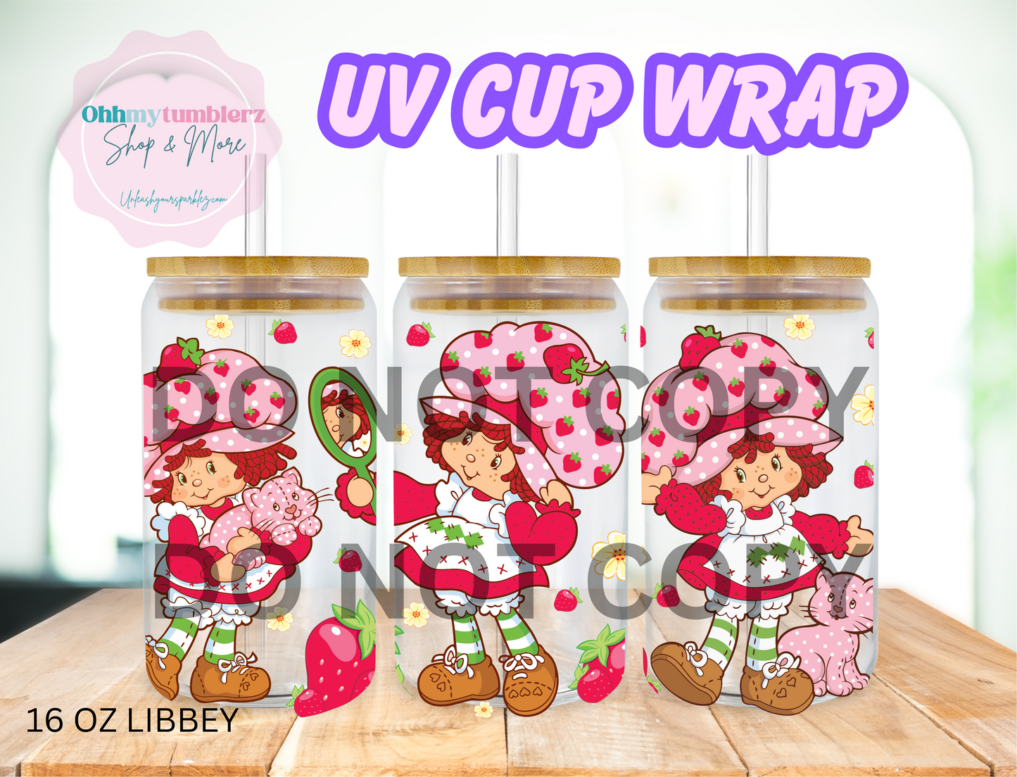 Strawberry shortcake UV DTF