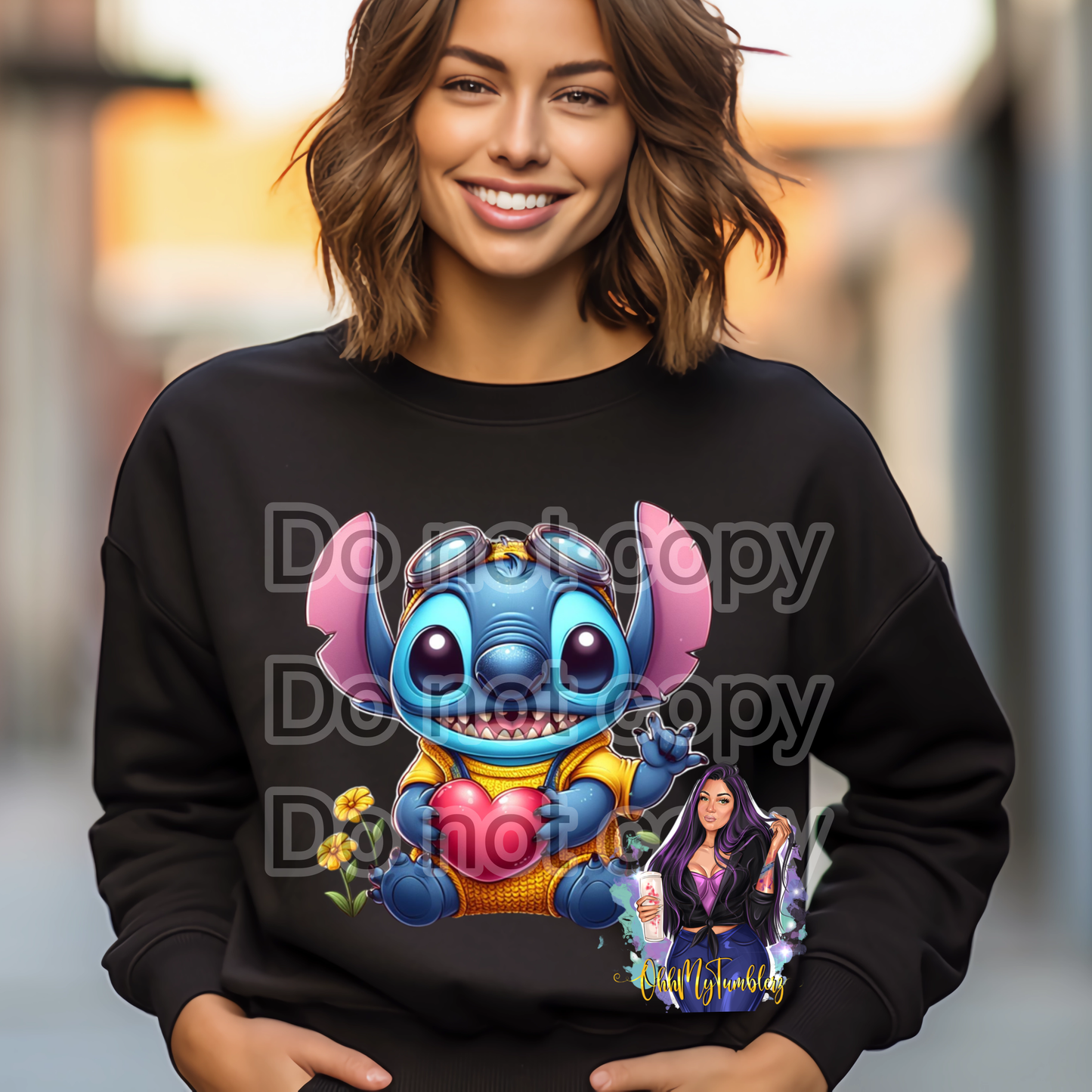 Stitch- a- minion DTF