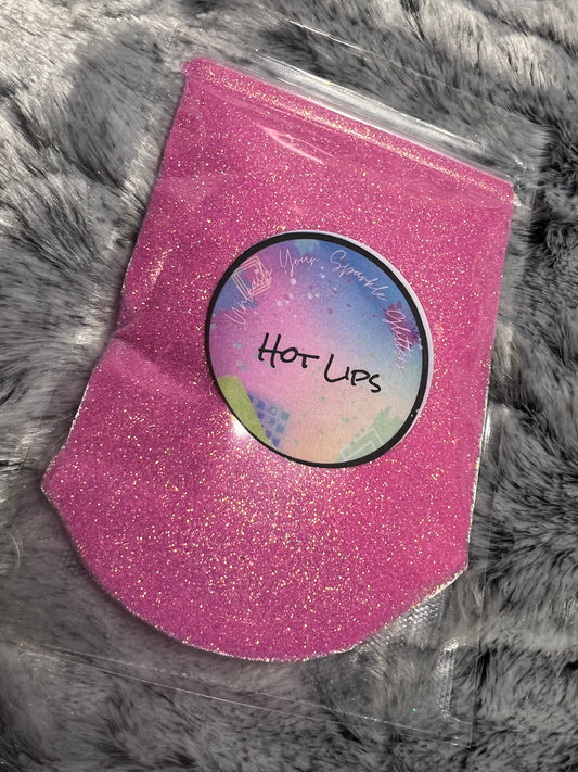 Hot Lips Pink Glitter