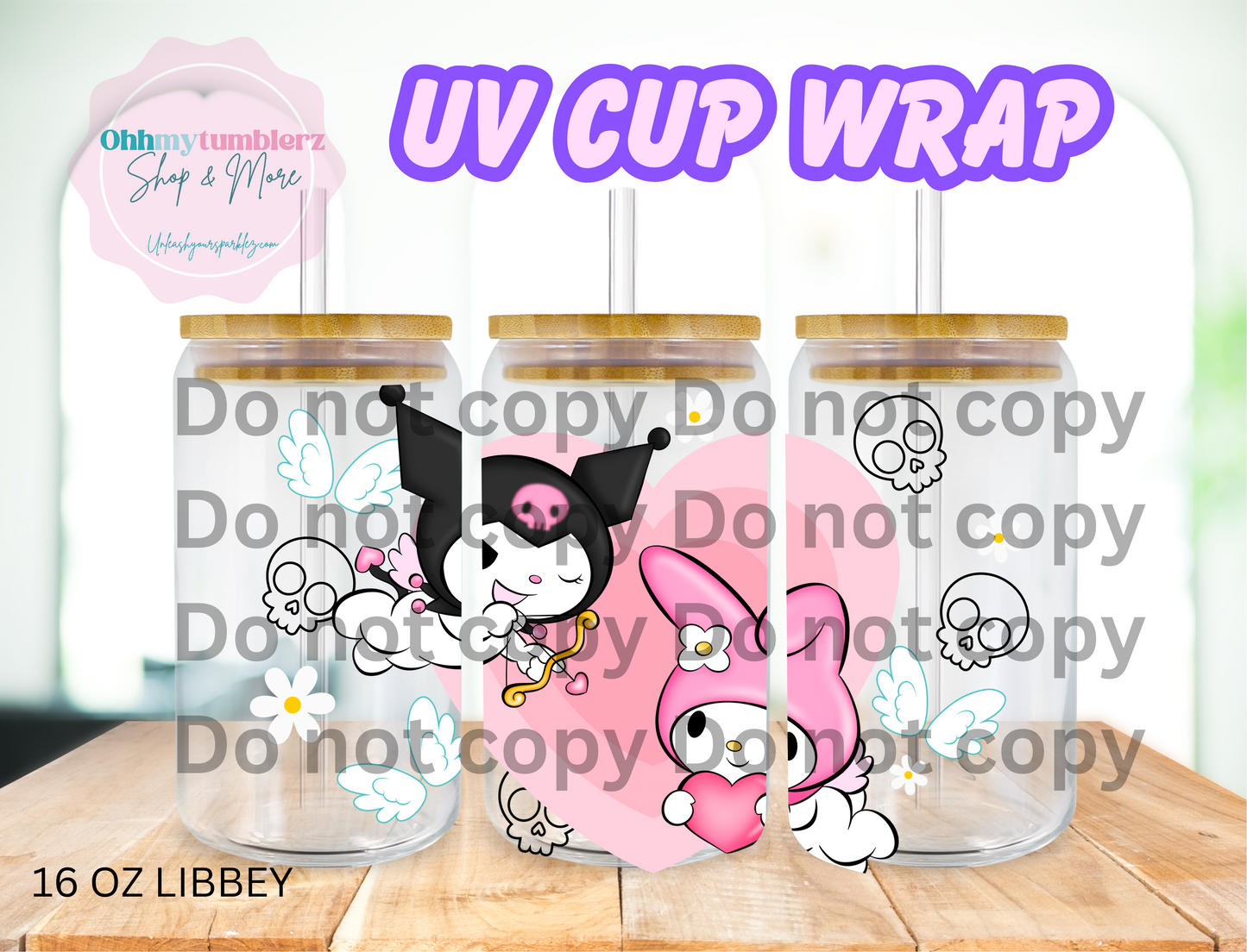 Mel & Kuromi 16 oz UV Wrap